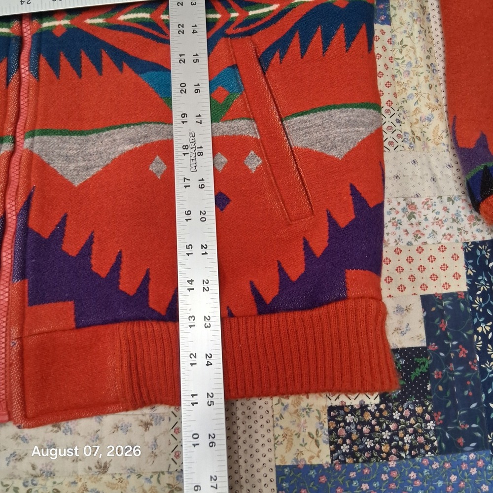 Vintage 80s Pendleton Mens L Wool Southwest Aztec Bomber Jacket USA Western Wear - Picture 12 of 15